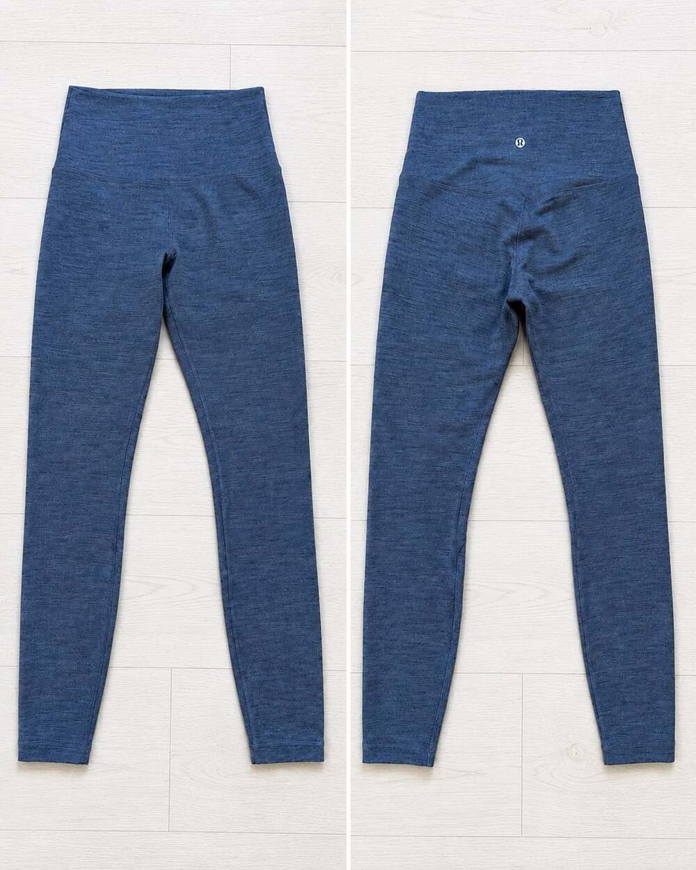 Lululemon Wunder Under High-Rise Tight in Diamond Jacquard Denim Blue sz 6